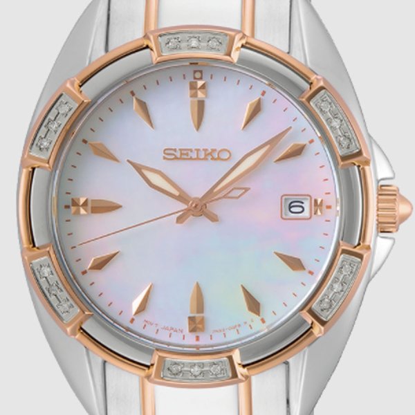 Seiko Dress gyémántos nõi óra gyöngyház számlappal SKK878P1