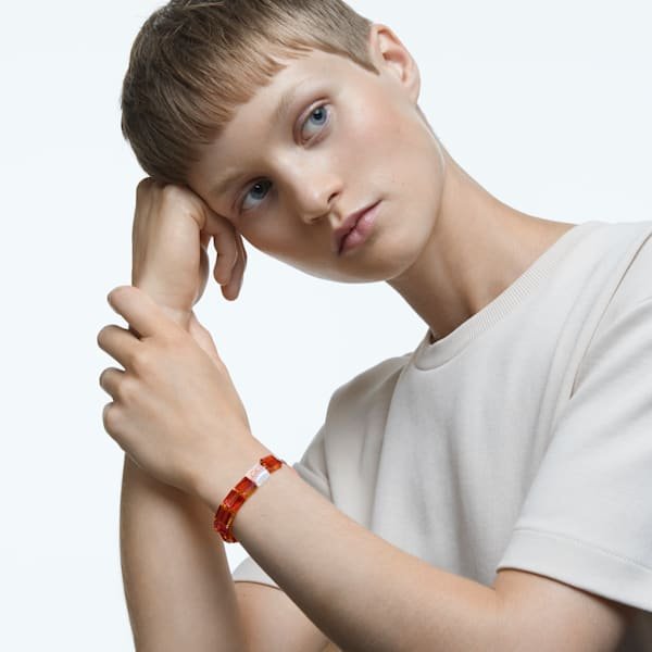 Swarovski Letra narancs kristály karkötő végtelen jellel 5615002