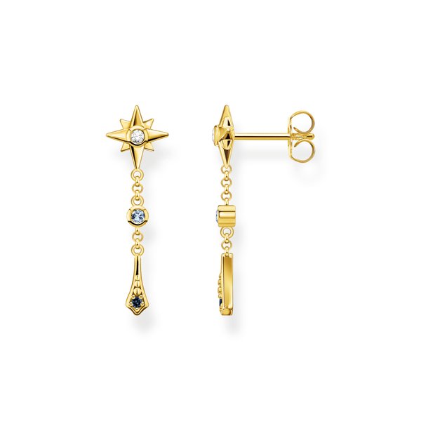 Thomas Sabo Aranyozott ezüst elegáns csillagos fülbevaló H2209-959-7