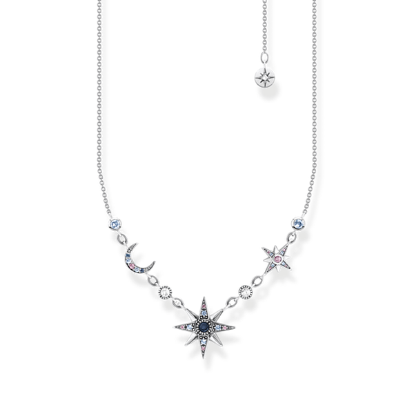 Thomas Sabo Csillagok és hold ezüst nyaklánc cirkóniával KE2119-945-7-L45V