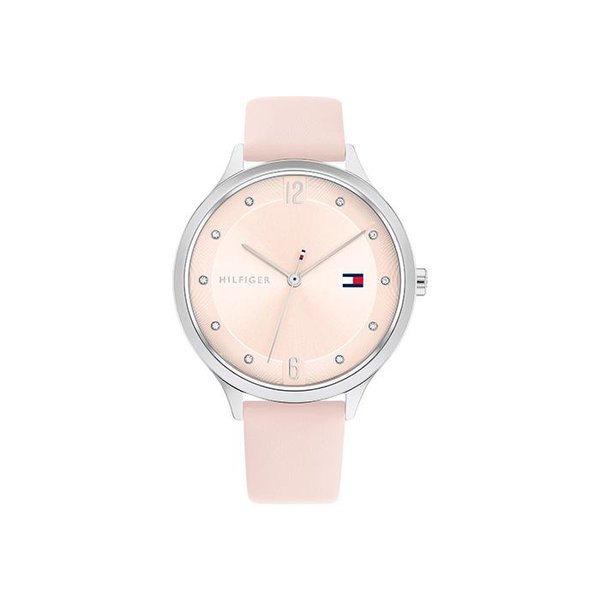 Tommy Hilfiger Grace rózsaszín bőr szíjas női óra 1782429