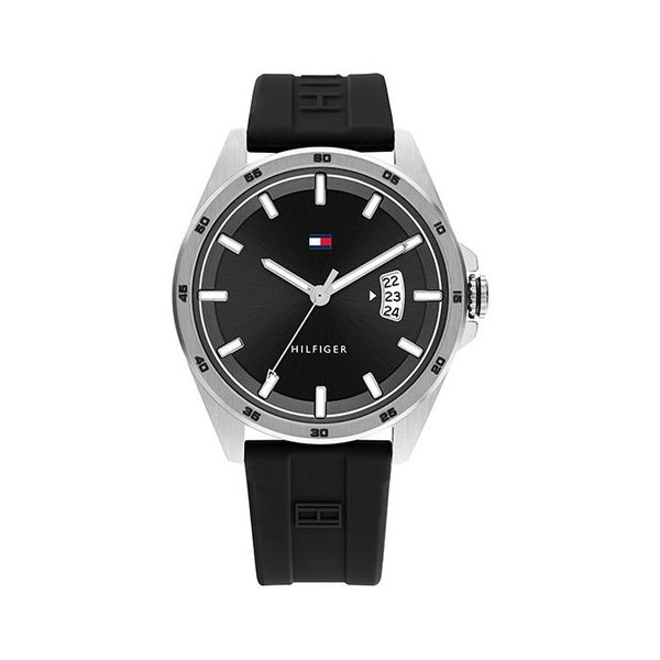 Tommy Hilfiger Carter fekete szilikon szíjas férfi óra 1791915