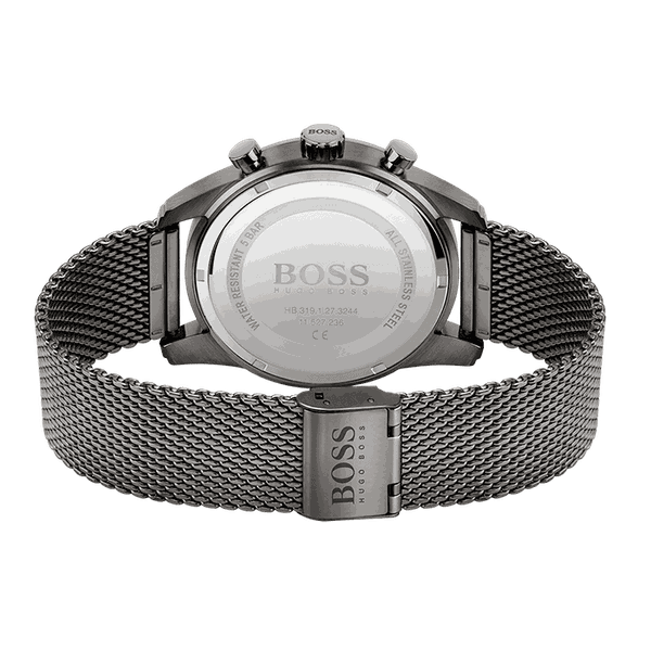 Boss Skymaster antracit férfi óra rozé mutatókkal 1513837