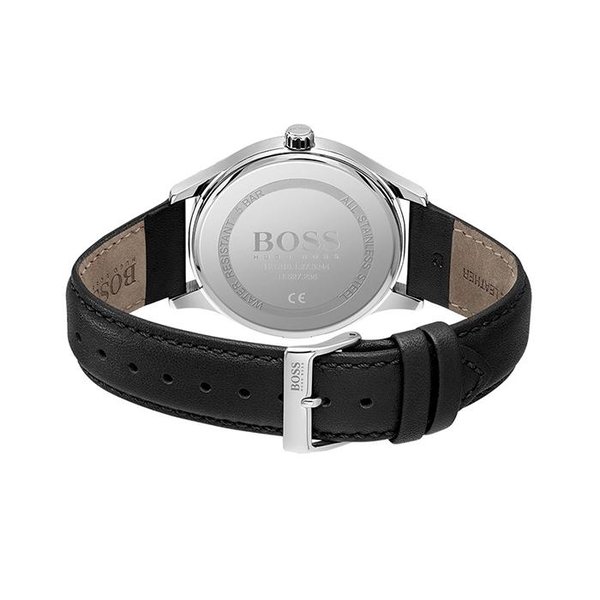Boss Elite fekete bőrszíjas férfi óra 1513893