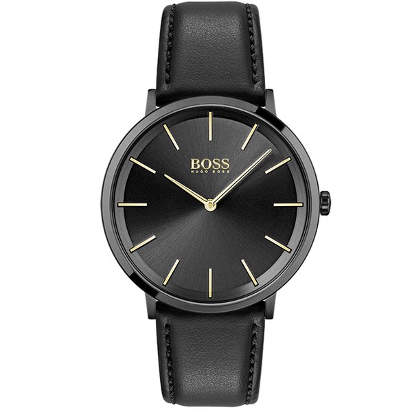 Boss Skyliner fekete bőrszíjas férfi óra 1513830