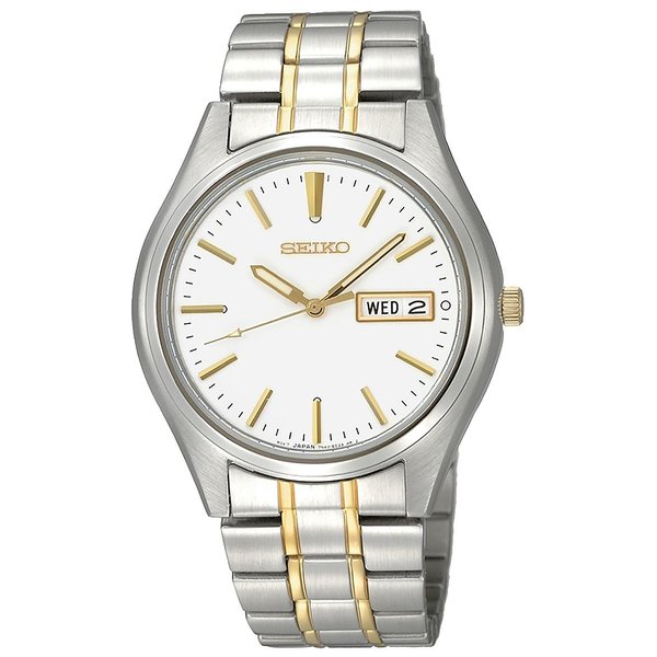 Seiko Kéttónusú férfi óra fehér számlappal SGGA67P1