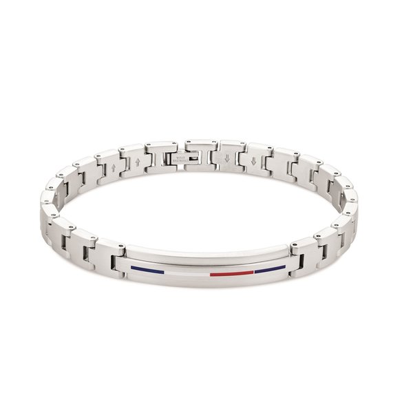 Tommy Hilfiger Ezüst színű férfi karkötő lapos dísszel 2790313