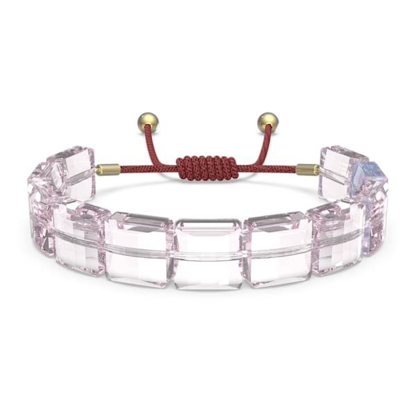 Swarovski Letra rózsaszín kristály karkötő virággal 5614974