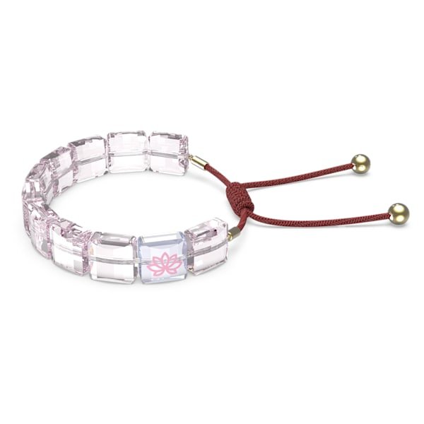 Swarovski Letra rózsaszín kristály karkötő virággal 5614974