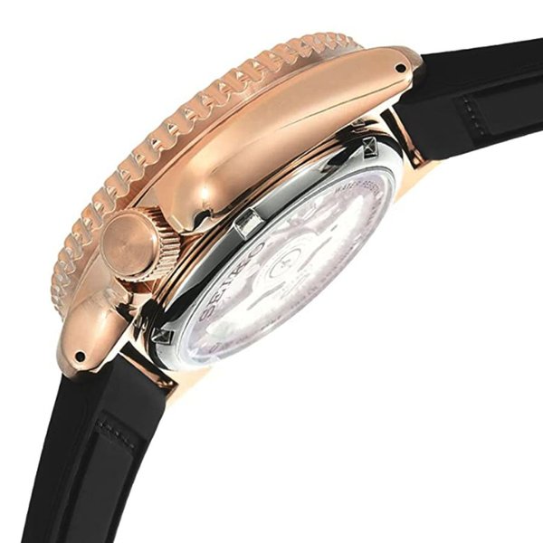 Seiko 5 Sports fekete számlapos rozé férfi karóra SRPD76K1