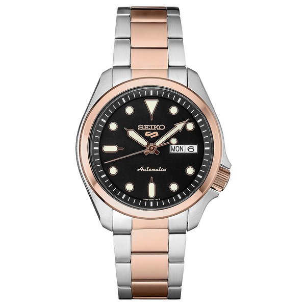 Seiko 5 Sports fémszíjas automata rose gold férfi óra SRPE58K1