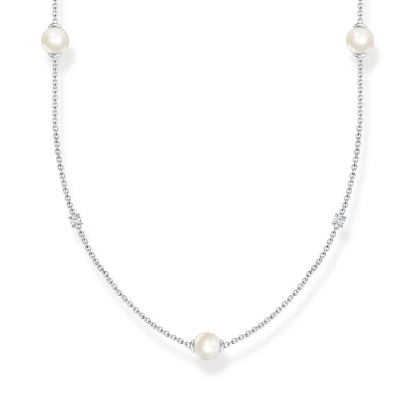 Thomas Sabo Hosszú ezüst nyaklánc tenyésztett gyöngyökkel KE2125-167-14-L90v
