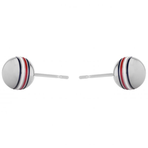 Tommy Hilfiger Ezüst színű csíkos bedugós fülbevaló 2780518