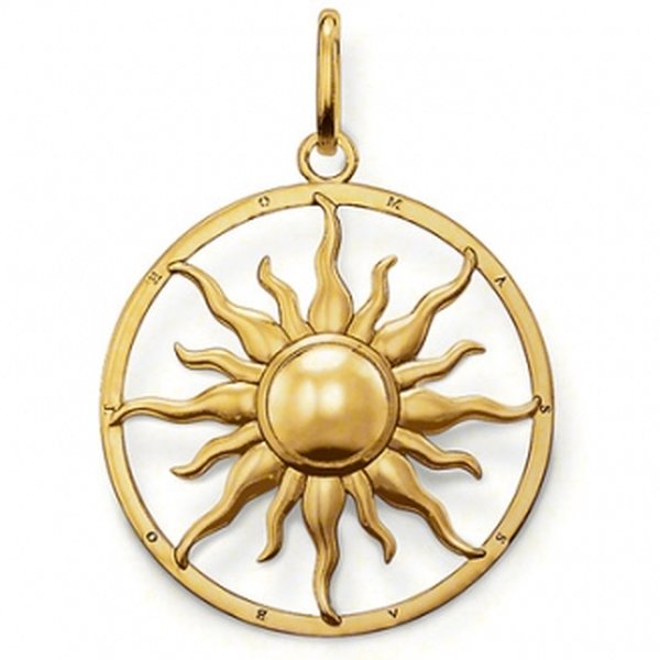 Thomas Sabo 18K arannyal bevont nap ezüst medál PE554-413-12