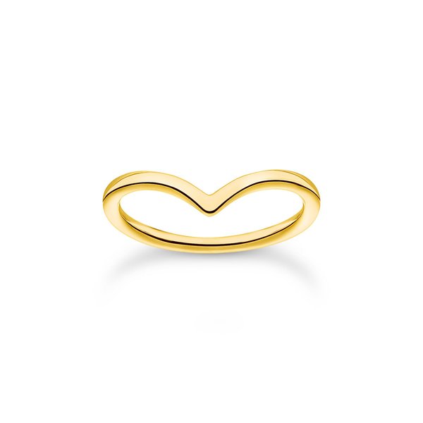 Thomas Sabo V formájú aranyozott ezüst gyűrű 