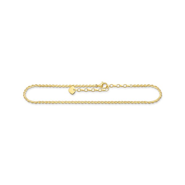 Thomas Sabo Aranyozott ezüst csavart bokalánc AK0035-413-39-L27v
