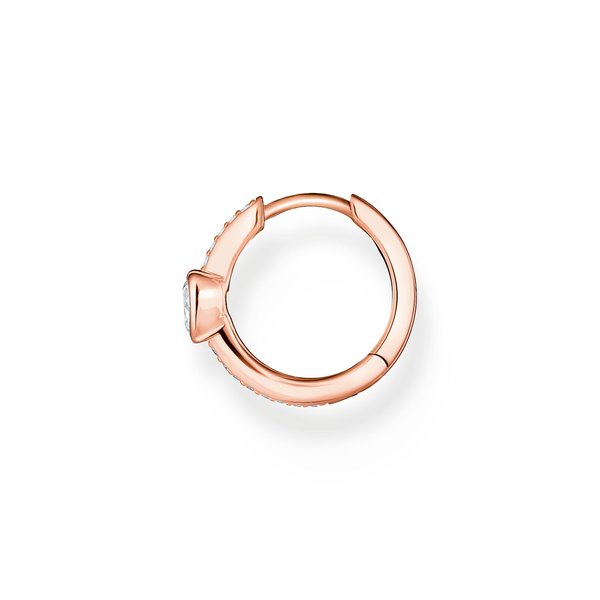 Thomas Sabo Fél pár rozé arannyal bevont karika fülbevaló cirkónia szívvel CR692-416-14