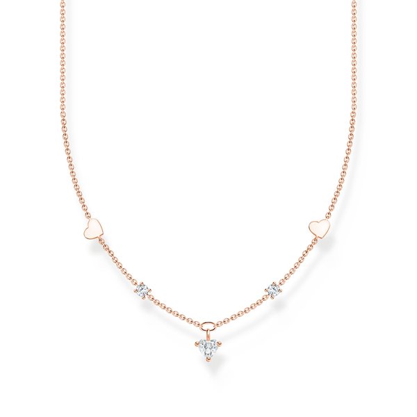 Thomas Sabo Rozé arannyal bevont ezüst nyaklánc cirkónia szívvel KE2154-416-14-L42v