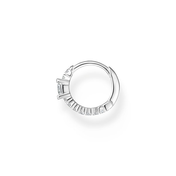 Thomas Sabo Fél pár ezüst karika fülbevaló négyzet alakú cirkóniával CR691-051-14