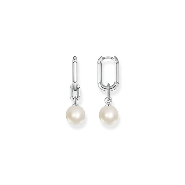 Thomas Sabo Ovális ezüst fülbevaló tenyésztett gyönggyel CR690-082-14