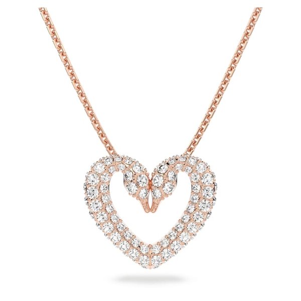 Swarovski Una rozé színű nyaklánc kristályokkal 5628657