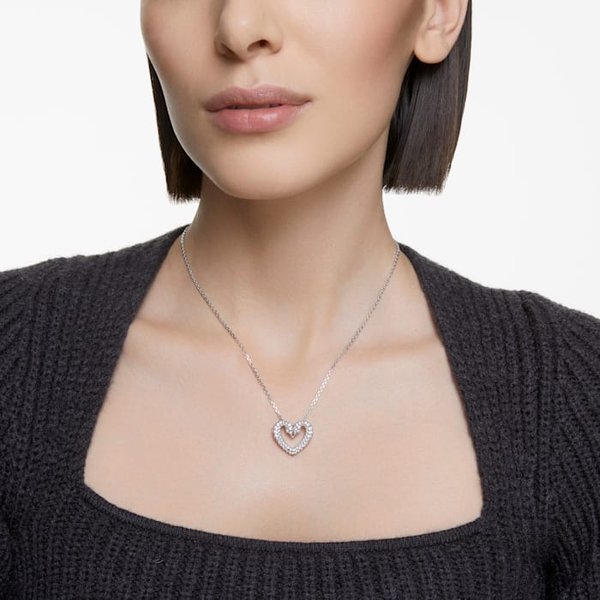 Swarovski Una ezüst színű nyaklánc kristályokkal 5625533