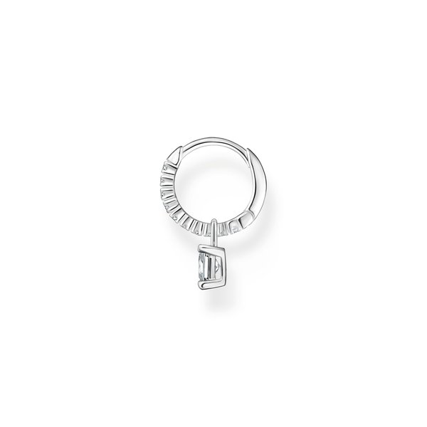 Thomas Sabo Fél pár ezüst karika fülbevaló cirkónia négyzettel CR699-051-14
