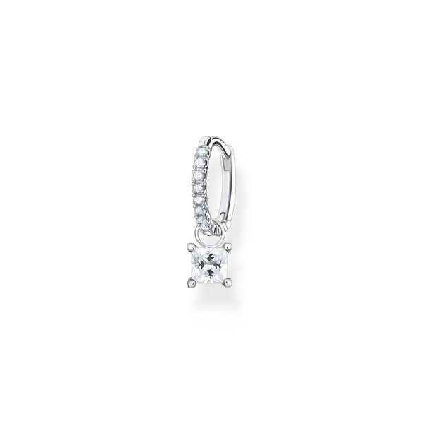 Thomas Sabo Fél pár ezüst karika fülbevaló cirkónia négyzettel CR699-051-14