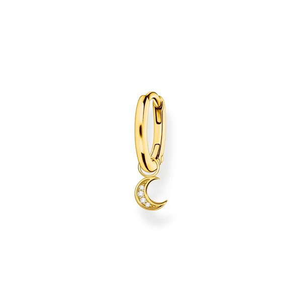 Thomas Sabo  Fél pár aranyozott ezüst karika fülbevaló holddal CR708-414-14