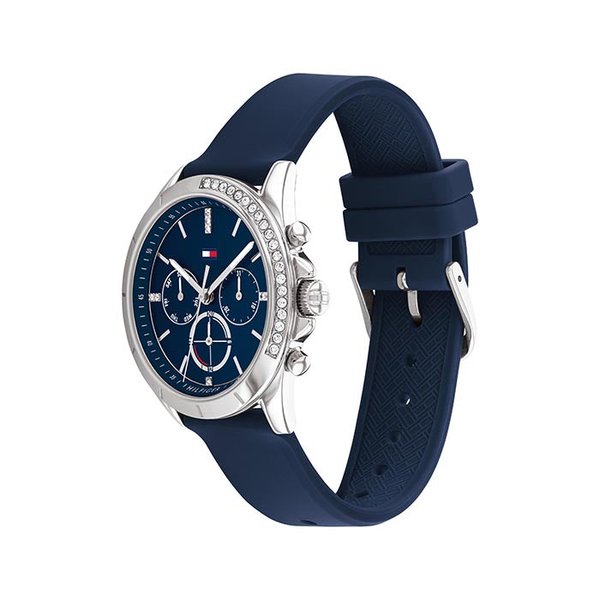 Tommy Hilfiger Kennedy sötétkék szilikonszíjas női karóra 1782389