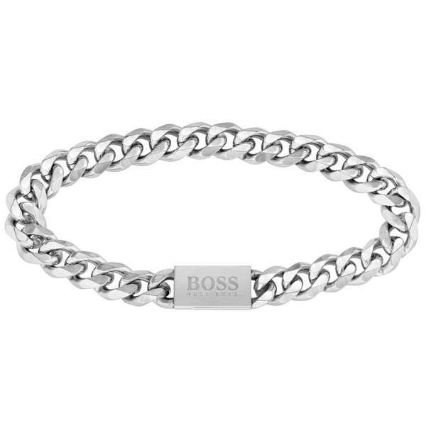 Boss Nemesacél láncos férfi karkötő mágneskapoccsal 1580144M
