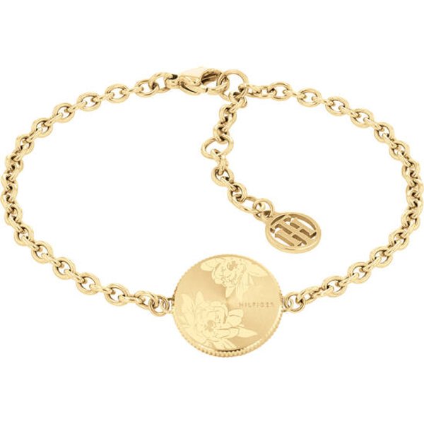 Tommy Hilfiger Arany színű karkötő virágmintás medállal 2780593