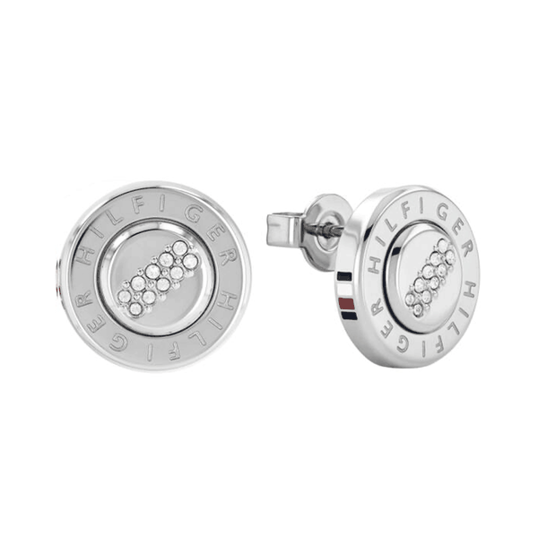 Tommy Hilfiger Ezüst színű fülbevaló cirkónia kövekkel 2780612