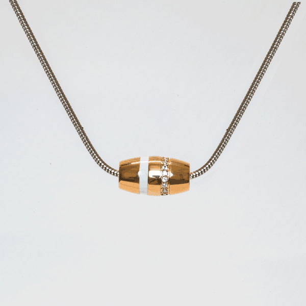 Tommy Hilfiger Ezüst színű nyaklánc rozé köves medállal 2780618