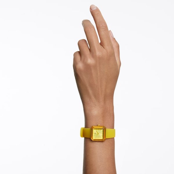 Swarovski Sárga szilikonszíjas női óra 5624382