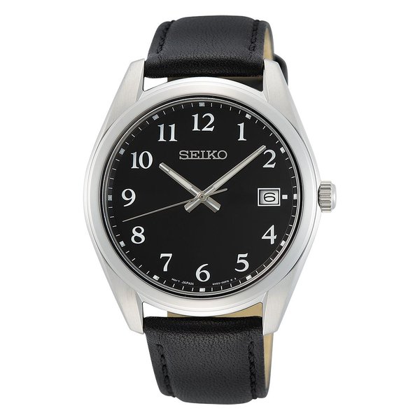 Seiko Fekete bõrszíjas férfi óra SUR461P1