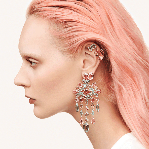Swarovski Gema fülbevaló rózsaszín kristállyal 5614455