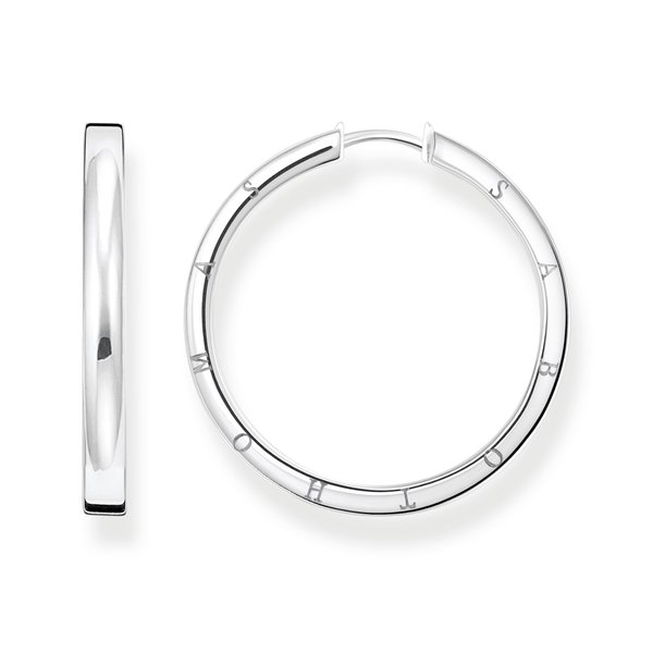 Thomas Sabo Nagy ezüst karika fülbevaló logóval CR686-001-21