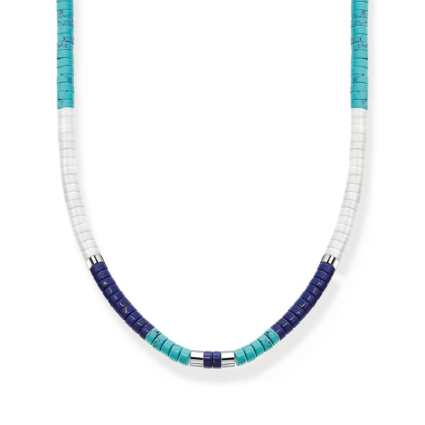 Thomas Sabo Kék és fehér köves ezüst nyaklánc KE2159-058-7-L38v