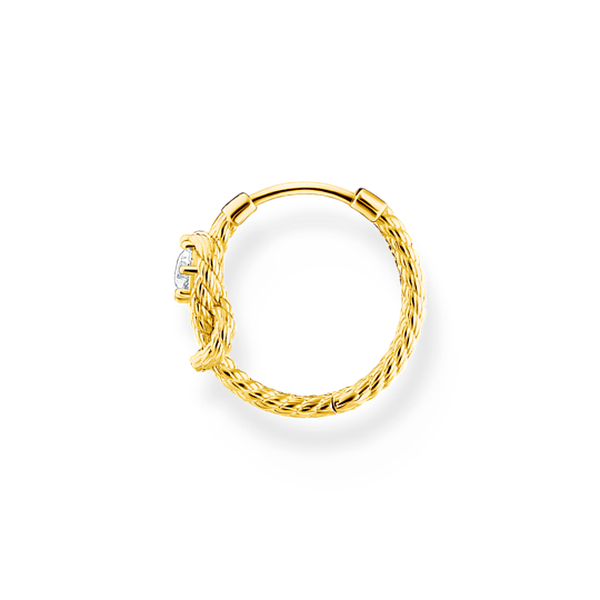Thomas Sabo Fél pár aranyozott ezüst csavart karika fülbevaló csomóval CR695-414-14