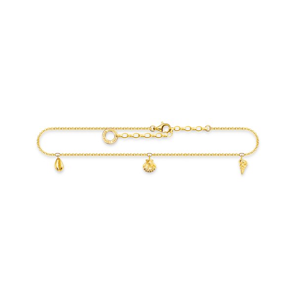 Thomas Sabo Aranyozott ezüst kagylós bokalánc AK0037-413-39-L27v