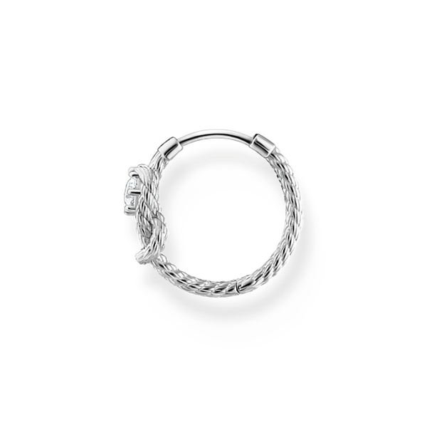 Thomas Sabo Fél pár ezüst fonott fülbevaló csomóval cirkóniával CR695-051-14