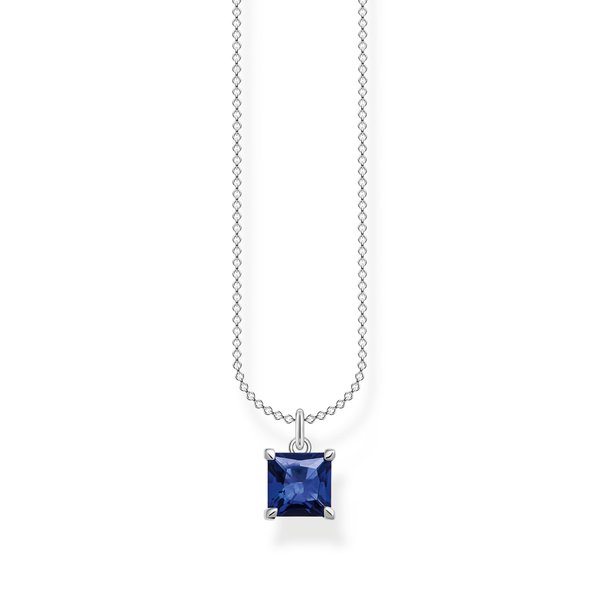 Thomas Sabo Ezüst nyaklánc négyzet alakú kék kővel KE2156-699-32-L45v