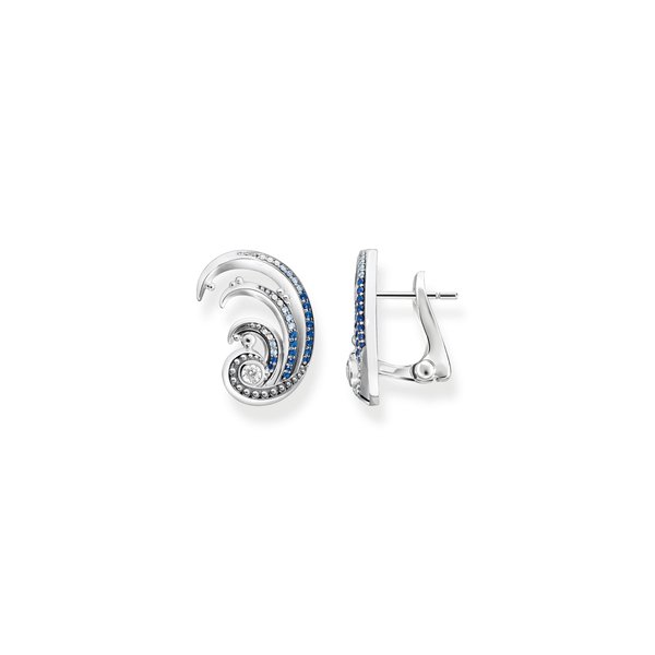 Thomas Sabo Kék hullám kapcsos ezüst fülbevaló H2225-644-1