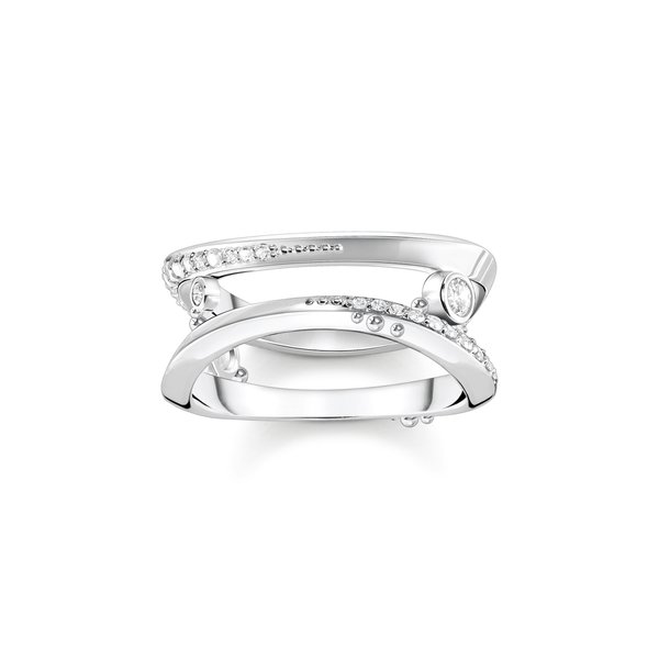 Thomas Sabo Fehér hullámok ezüst gyűrű 