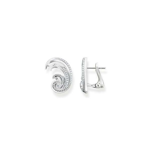 Thomas Sabo Fehér hullám ezüst kapcsos fülbevaló H2225-051-14