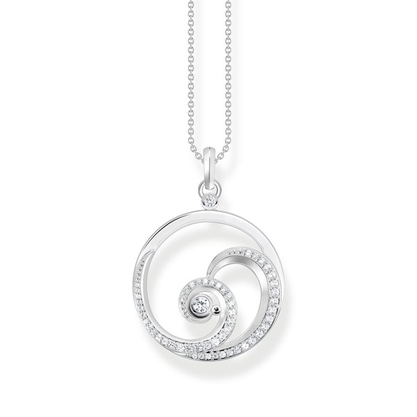 Thomas Sabo Fehér hullám ezüst nyaklánc KE2143-051-14-L45v