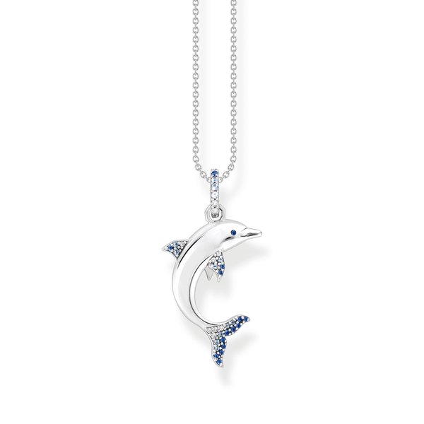 Thomas Sabo Kék köves delfin ezüst nyaklánc KE2144-644-1-L45