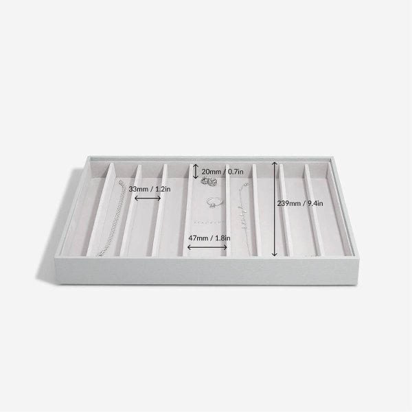Stackers Szürke pebble supersize 9 fakkos ékszertálca 75712