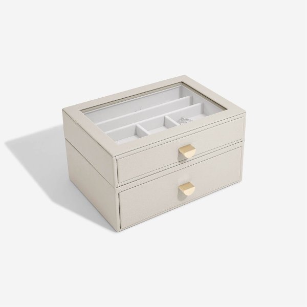Stackers Bézs classic 2 fiókos ékszerdoboz szett 76060